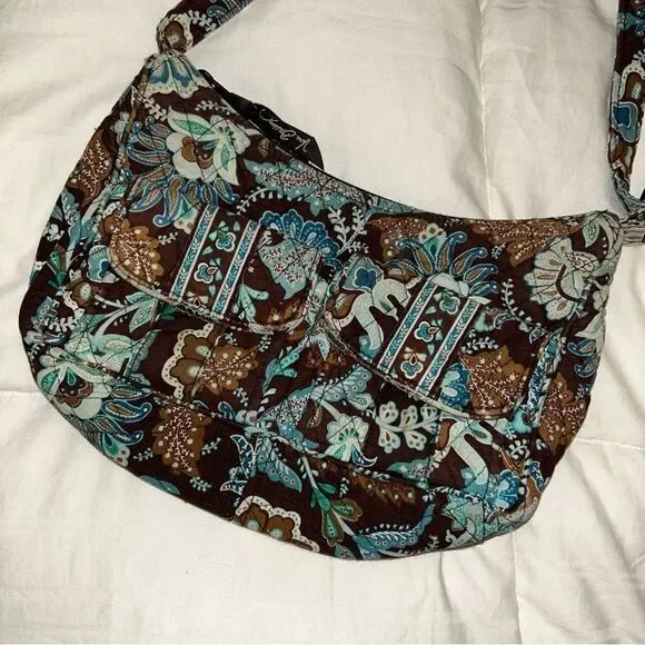 Vera Bradley Retired Java Blue Shoulder Purse​ - Picture 3 of 8